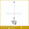 Cute éléphant Baby Foot print dangle grossesse nombril Belly Ring